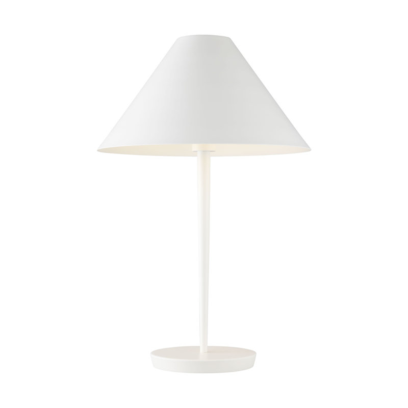Kelly Wearstler Contra 1 Light Bedroom Home Office Living Room Lamp, White, White