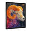 Blanc et jaune astrologie Rams Radiance Aries - décoration murale astronomie Bélier-106112780-106112781