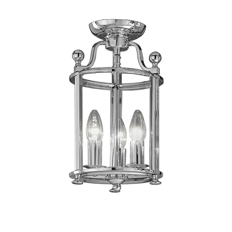 Verlaine Glass Candle Wall Light, Chrome