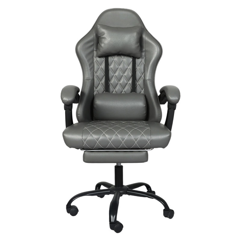 Gaming Chair with Headrest, Grey