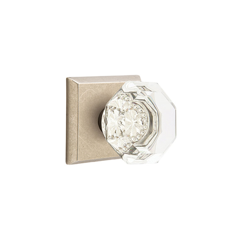 Bouton en cristal transparent de passage avec style # 6 rose Old Town, Cascade bronze blanc