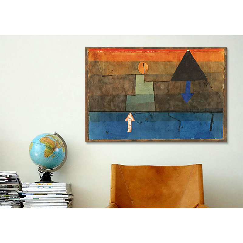 « contrastes 1924-1925 » par paul klee paiting, reproduction sur toile, H 26 po x l 40 po x P 1,5 po, Toile tendue