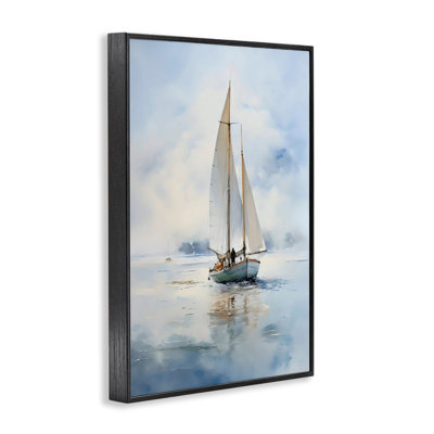 Giclée encadrée par un voilier nuageux, par LSR Design Studio