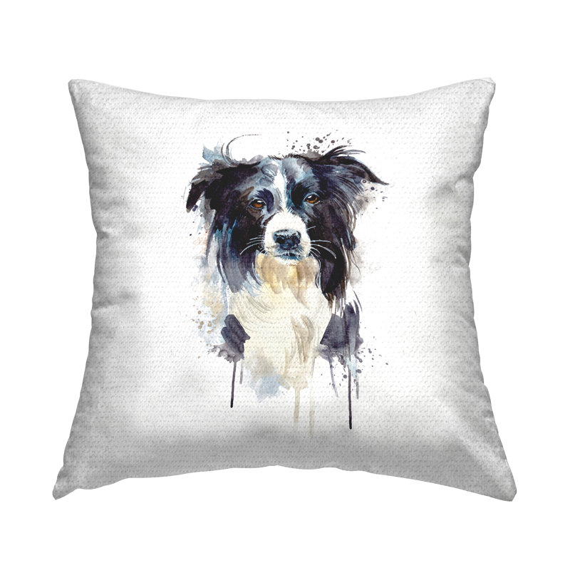 Coussin extérieur Stupell Industries Collie Dog