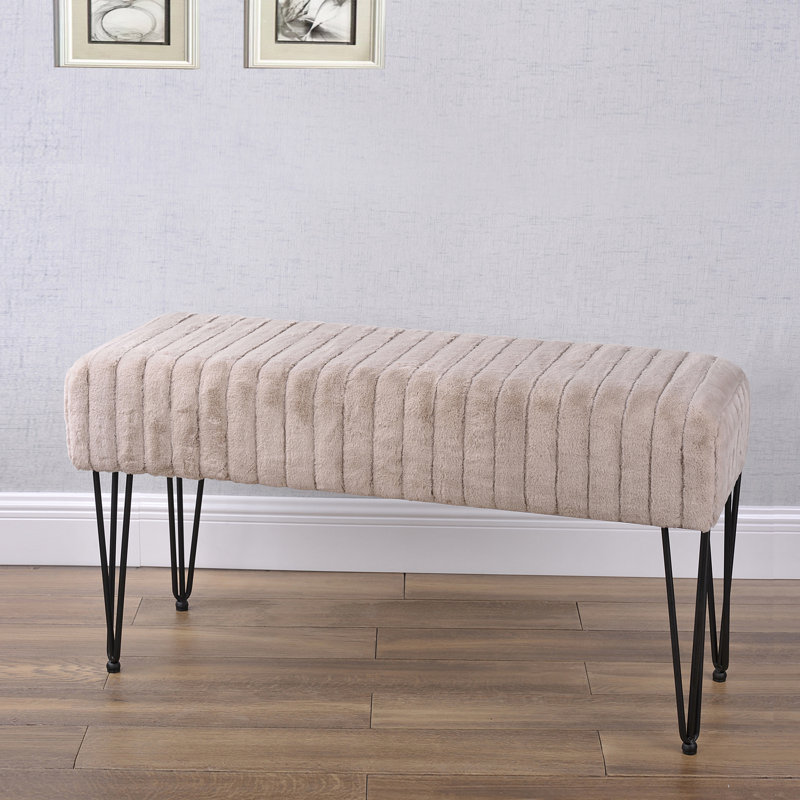 Dugan Upholstered Ottoman, Oatmeal 