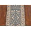 Tapis de couloir indien bleu clair fait à la main Oushak 2x12
