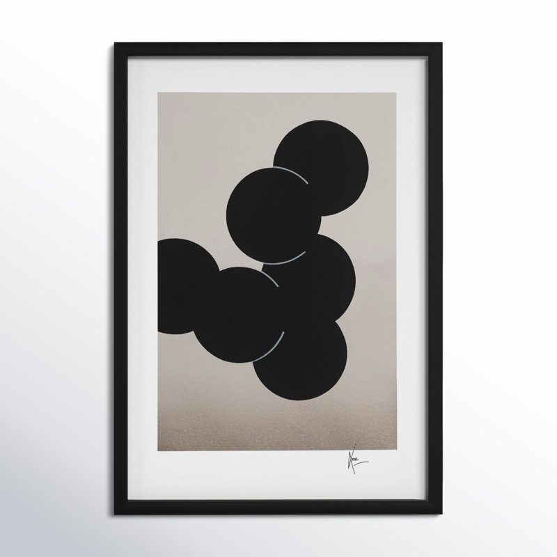 Orbit Print by Lee Lessem, 20" H x 14" W x 1.25" D, Black