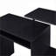 Bureau, bureau d'ordinateur noir moderne avec plateau pour clavier et amp; Étagères ouvertes | Noir | Bois et métal-1362126179