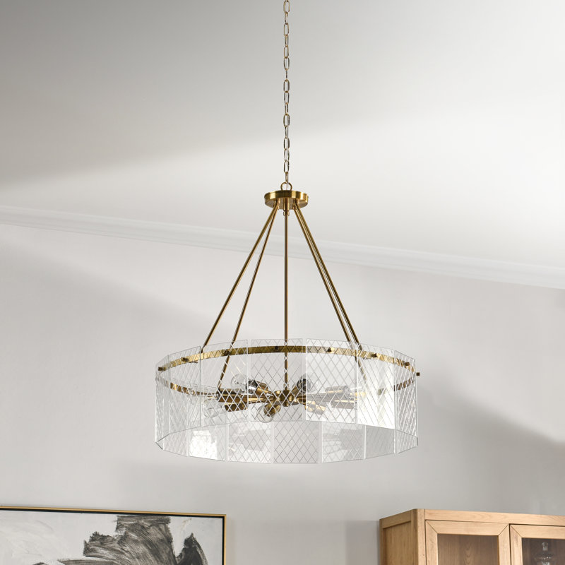 Lustre en verre 8 lumières Apfel