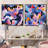 Multicolor Funky Cool Geometric Lines Pattern - Abstract Shapes Square Collage Set Of 2-101855141-101855142
