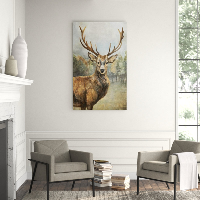 Sepia Deer Print by Eugene Fletcher, Outdoor, 35" H x 24" W x 1.5" D