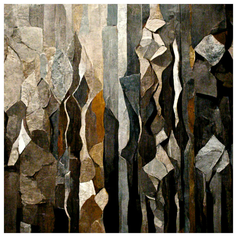 Couvre-lit matelassé à texture de pierre abstraite toutes tailles, Grand lit