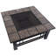 Square Steel Wood Burning Fire Pit Table