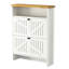 Armoire à chaussures moderne minimaliste blanche à quatre couches, 31,5 x 9,5 x 42,3 po, zone temporaire, première couche pour les petits articles, facile à nettoyer