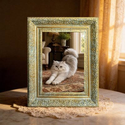 Antique Gold 1PC 11" x 14" Decorative Picture Frame with Wall or Table Placement