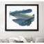 «Blue Feathers I» mat et cadre-68092681-68092680