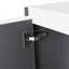 60 inch Wall-Mounted Bathroom Vanity with Resin Sink and 2-Side Cabinet,3-Soft Close Drawer,Float Mounting Design