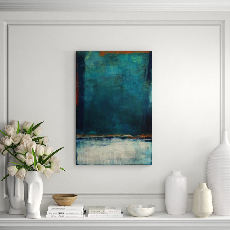 Azure View Painting by Mari Urasawa, Knife Gel, 45" H x 30" W