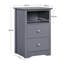 40cm W Manufactured Wood Bedside Table