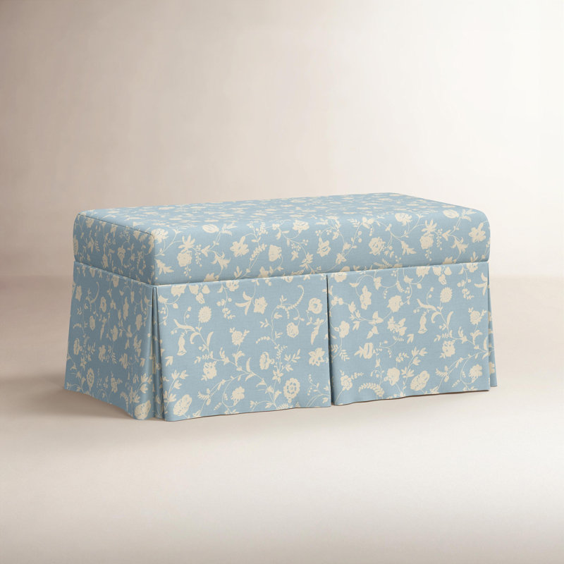 Hamilton Skirted Storage Bench, Robina Floral Chambray