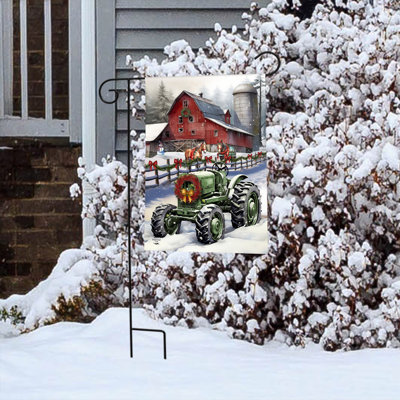 Drapeau de Noël à la ferme