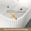 Baignoire de massage autoportante 67 po en acrylique blanc brillant avec trop-plein et drain escamotable chromé 67 po.