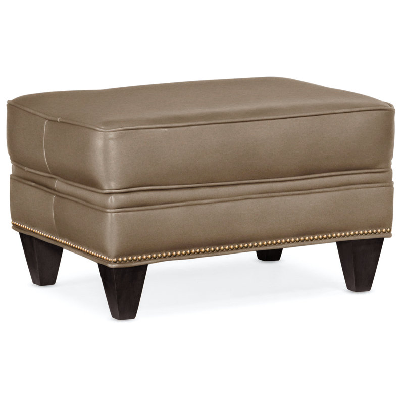 Reddish Ottoman, French Natural, Plantation, Rio Mineral Genuine Leather