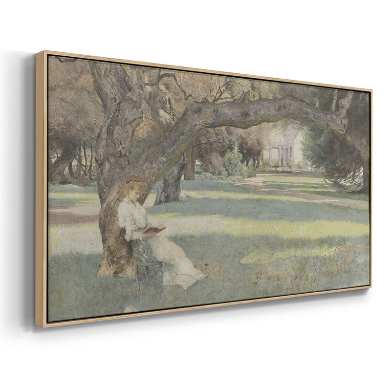 Botanical Series-CDLVI- Toile tendue avec châssis tendue, prête à être accrochée, Naturel, H 21 po x l 41 po