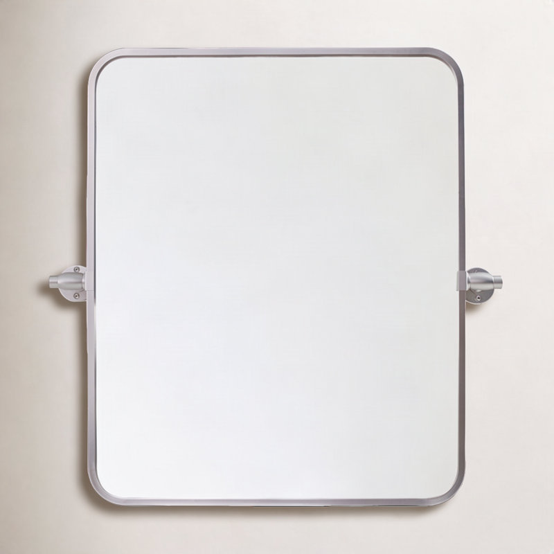 Belfield Metal Wall Mirror, 20" x 24", Silver