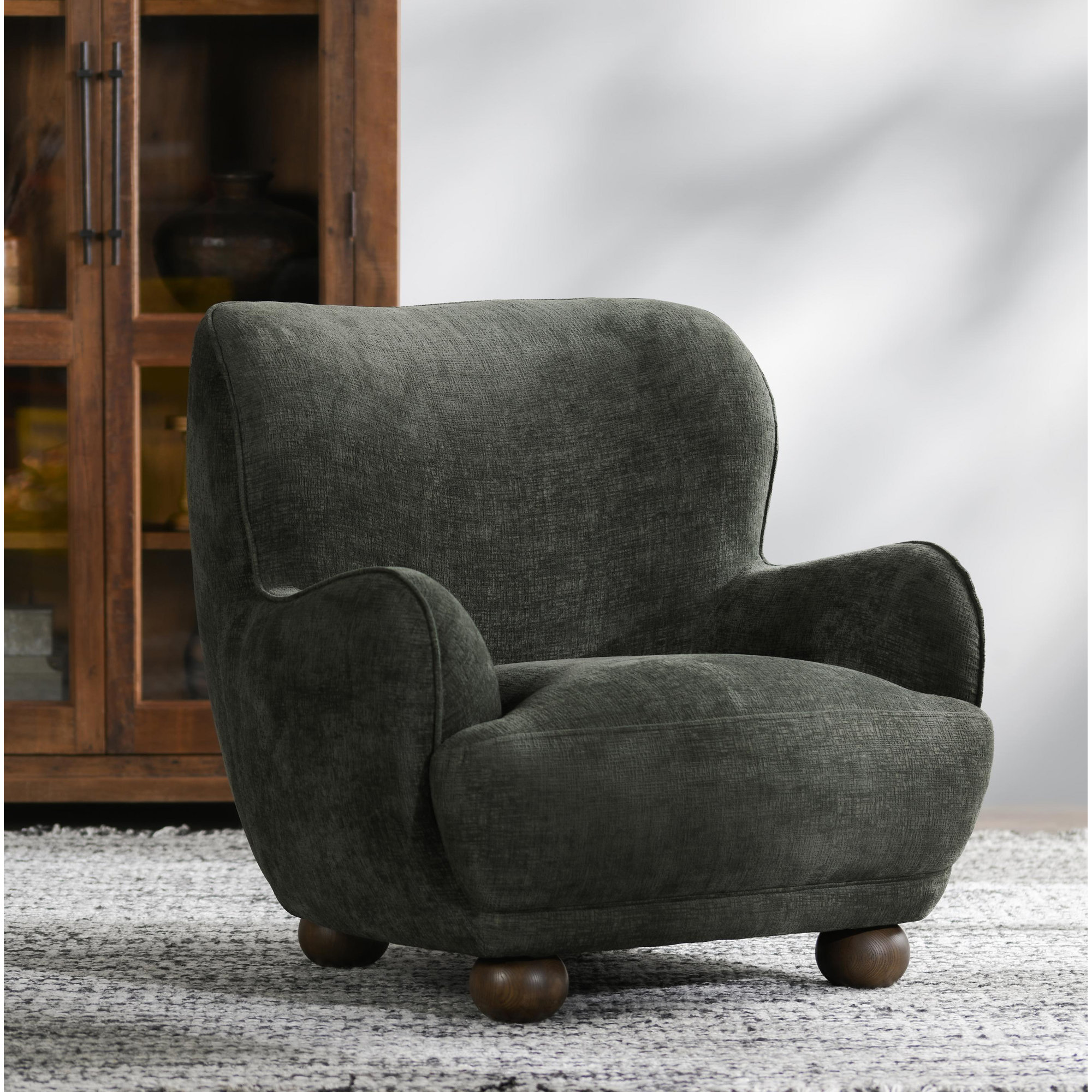 Penelope Upholstered Armchair, Green