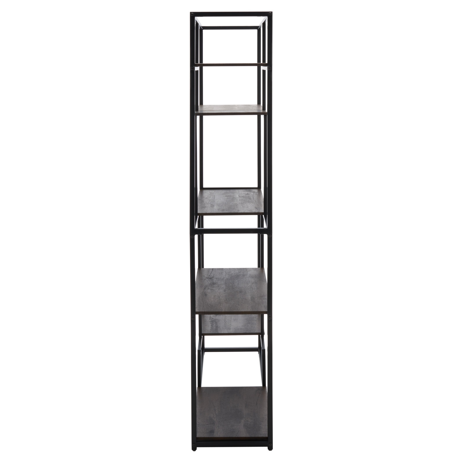 Keiden Narrow Etagere Bookcase, Matte black