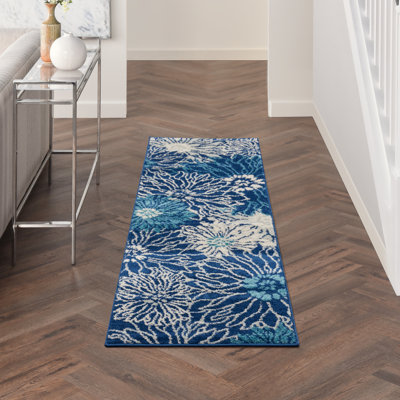 Tapis bleu marine Augusta