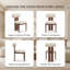 Mid-Century Modern Wooden Dining Chairs, Upholstered Fabric with Sculptural Backrest & Solid Wood Legs-1743963170-1743963196