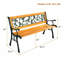 Banc de patio extérieur en fonte