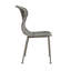 Chaises de patio compactes, ensemble moderne en rotin gris pour les repas en plein air