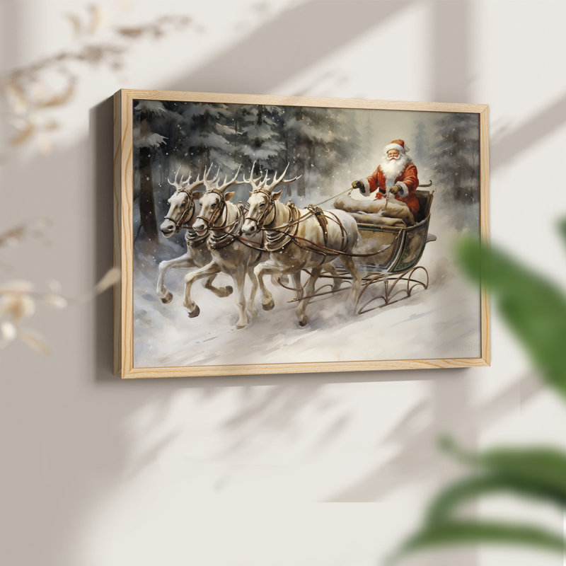 «Chirstmas Art» - CECLXII - Reproduction encadrée - Restickable, H 8 po x l 10 po, Naturel