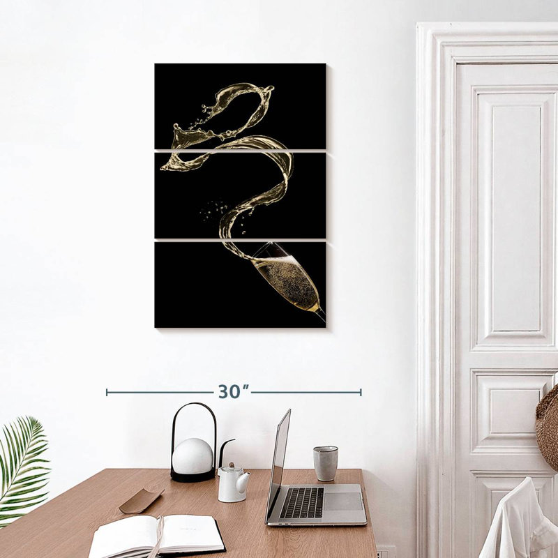Yarlin Champagne Splash, 57" H x 36" W