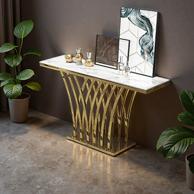 Table d'entrée moderne en imitation marbre