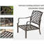 4 pièces de patio avec chaises en métal - Coussins beiges doux pour la détente en plein air