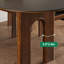 Table de salle à manger élégante avec plateau en marbre noir-1286870393