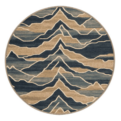  Tapis hawaïen lavable Mountain Ranges