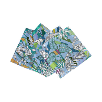 Serviettes de table en satin de coton Sabi Jungle