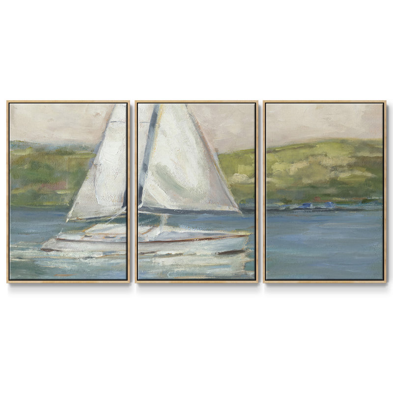 Off The Coast I 3 pièces, Naturel, H 24 po x l 48 po x P 2 po
