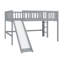 Lit mezzanine en bois massif avec glissade et échelle-582495824