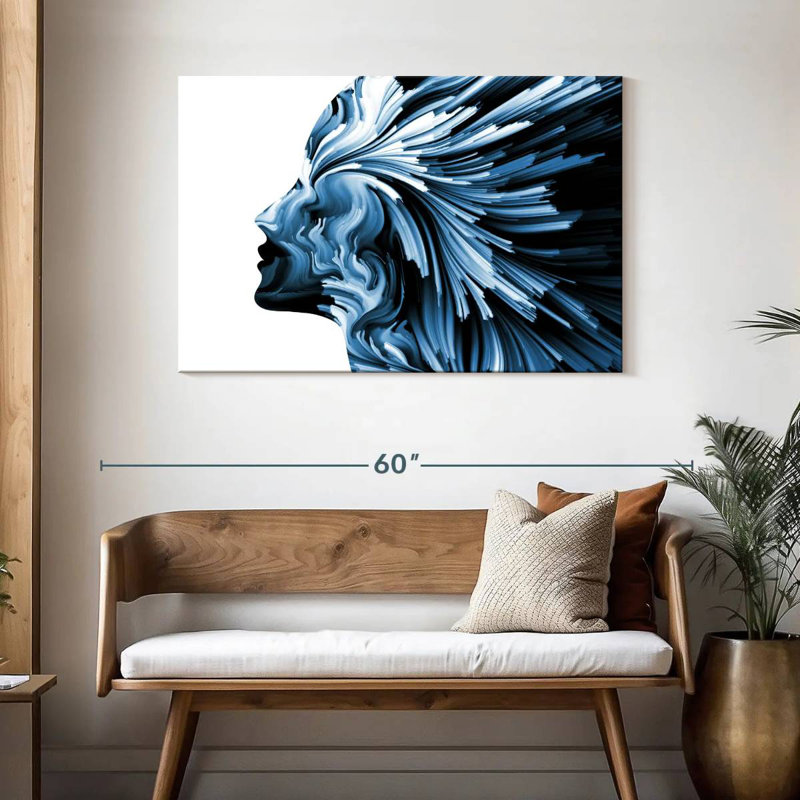 Leisha Imaginative Profile Abstract, H 30 po x l 45 po
