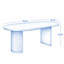 Table de salle à manger ovale à double piédestal-1548505496