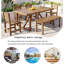 Ensemble de salle à manger d'extérieur en bois d'acacia de haute qualité, durable et élégant pour le patio, le balcon et la cour