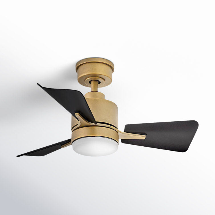 30" Leventhal 3  - Blade LED Smart Standard Ceiling Fan with Wall Control and Light Kit Included