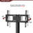 Black Multi-Function TV Stand Height Adjustable Bracket Swivel 3-Tier