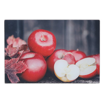Fresh Apples Printed Glass Cutting Board